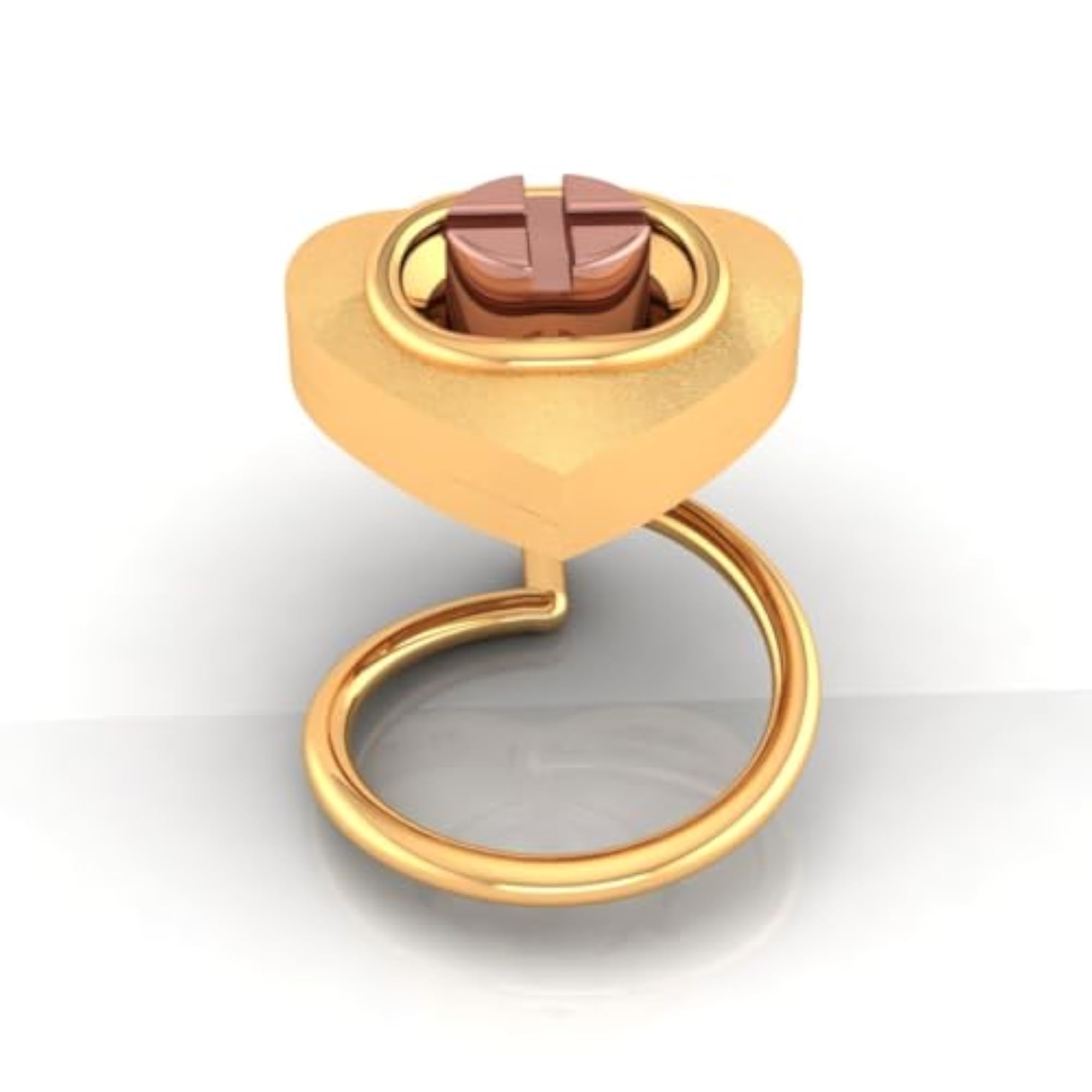 Women's 18KT Yellow Gold Heart Shaped Nose Ring